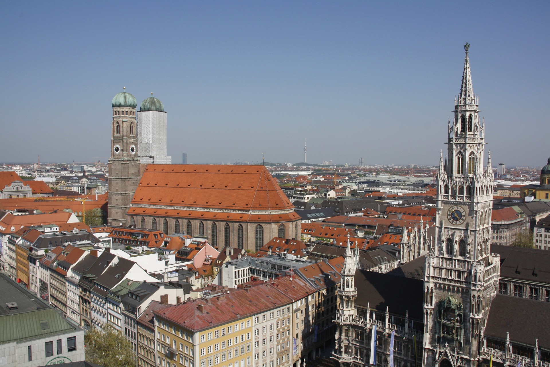 Munich view at the Rathausplatz
