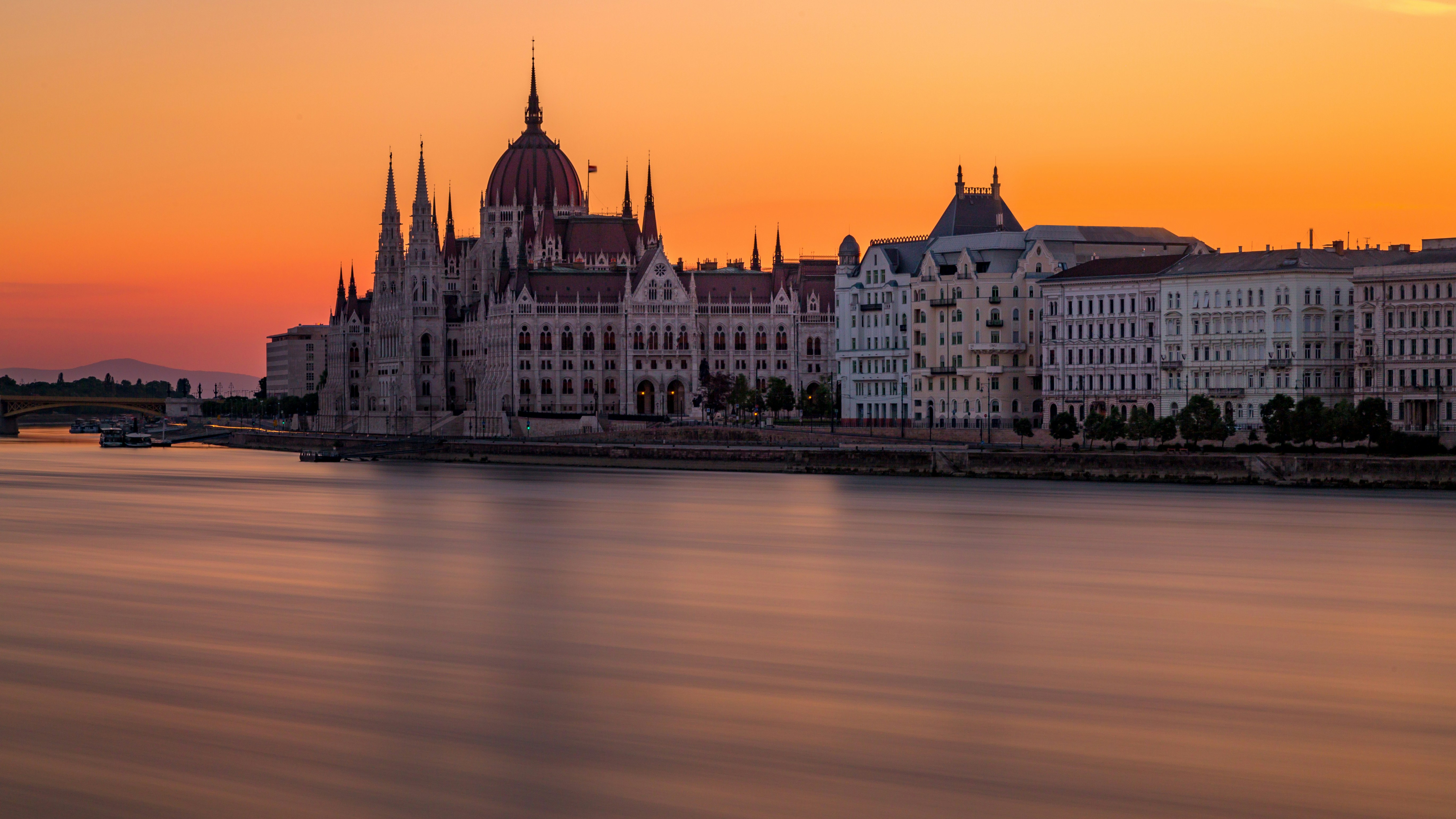 Skyline Budapest with a sunset